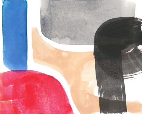 Framed Intersected Shapes I Print