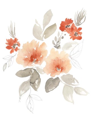 Framed Terra Cotta Cascade II Print