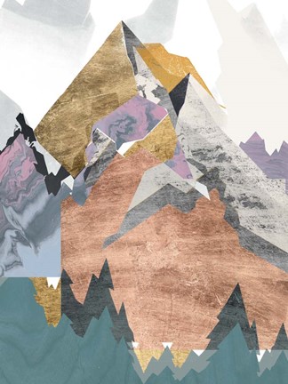 Framed Metallic Range I Print