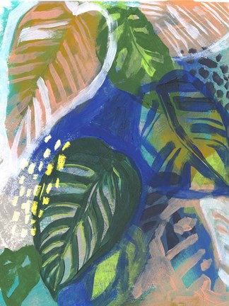 Framed Hazy Jungle II Print