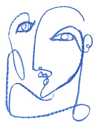 Framed Blue Self I Print