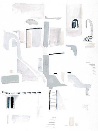 Framed Ascending Neutrals I Print