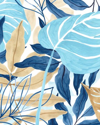 Framed Blue Jungle II Print