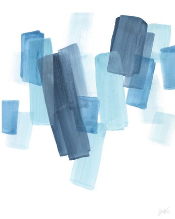 Framed Azure Fragment I Print