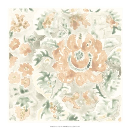 Framed Terracotta Garden Tile I Print