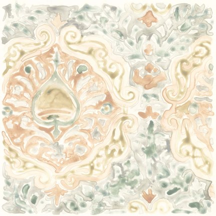 Framed Terracotta Garden Tile IX Print