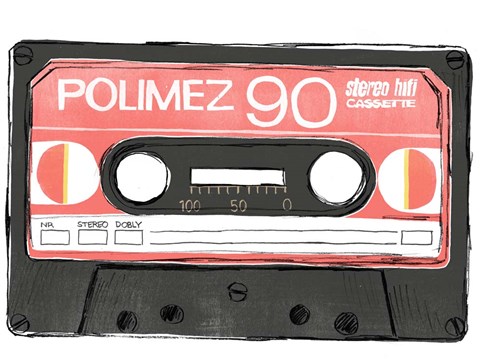 Framed Mix Tape V Print