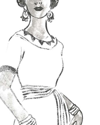 Framed Fashion Plate Power I Print