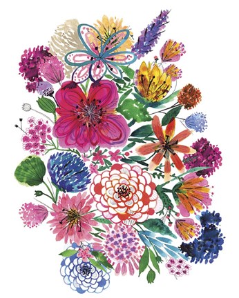 Framed Free Floral I Print