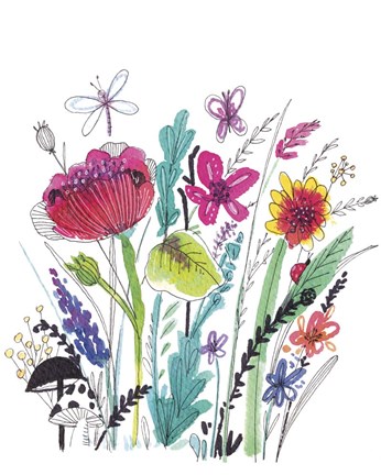 Framed Free Floral III Print