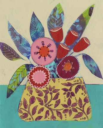 Framed Boheme Floral I Print