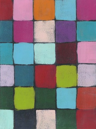 Framed Colorful Harmony I Print