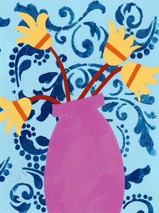 Framed Graphic Vase II Print