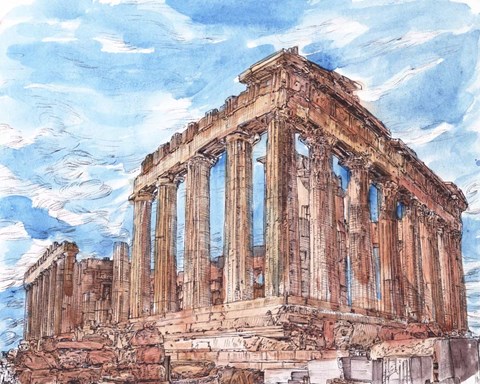 Framed Secret Greece I Print