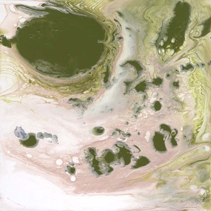 Framed Lime Shimmer I Print