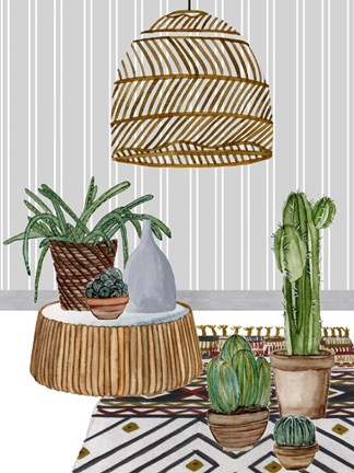 Framed Desert Weavers I Print