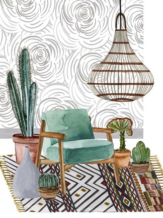 Framed Desert Weavers III Print