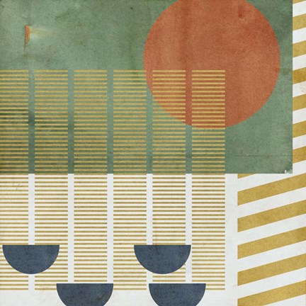 Framed Soleil Rouge I Print