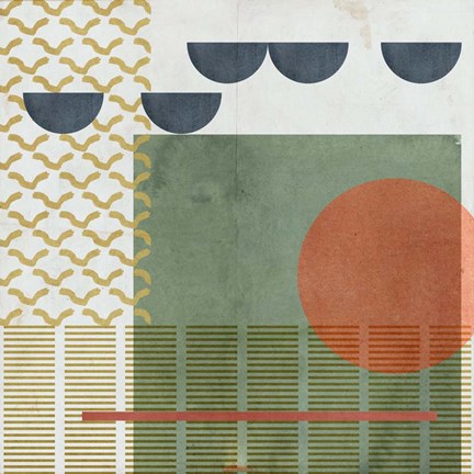 Framed Soleil Rouge III Print