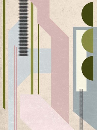 Framed Aqua Pools I Print