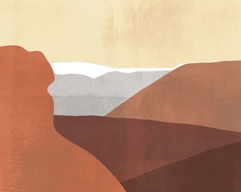 Framed Sedona Colorblock I Print