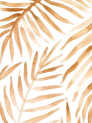 Framed Rattan Leaves I Print