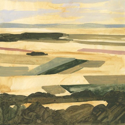 Framed Golden Farmland II Print