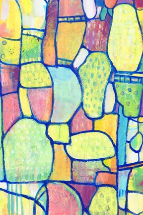 Framed Stained Glass Composition II Print