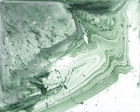 Framed Marbled Malachite I Print