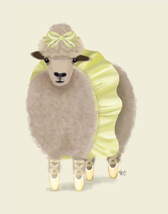 Framed Ballet Sheep 2 Print