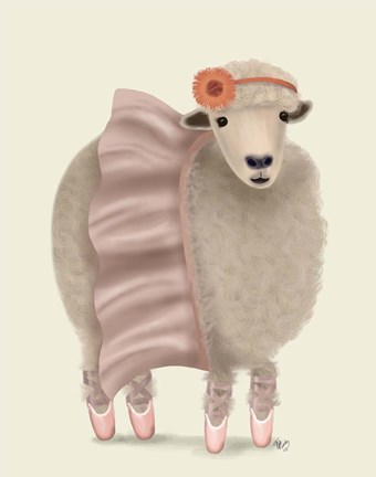 Framed Ballet Sheep 6 Print