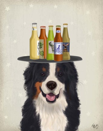 Framed Bernese Beer Lover Print