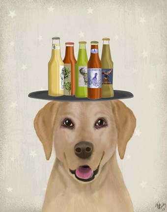 Framed Maltese Beer Lover Print