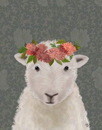 Framed Sheep Bohemian 1 Print