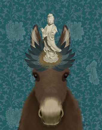 Framed Donkey Bodhisattva Print