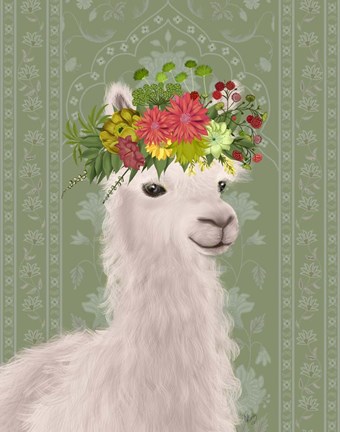 Framed Llama Bohemian 4 Print