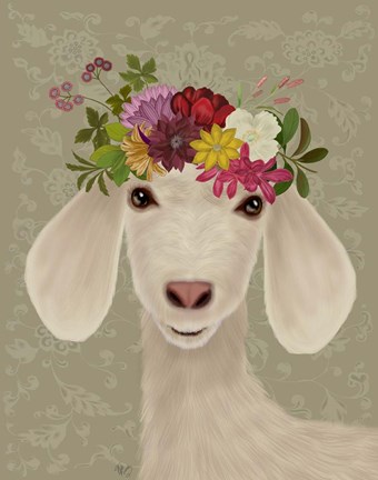 Framed Goat Bohemian 2 Print
