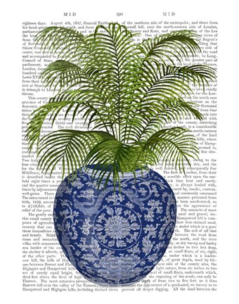 Framed Chinoiserie Vase 6, With Plant Book Print Print