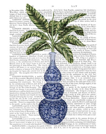 Framed Chinoiserie Vase 7, With Plant Book Print Print