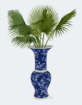 Framed Chinoiserie Vase 8, With Plant Print