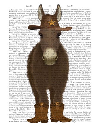 Framed Donkey Cowboy Book Print Print