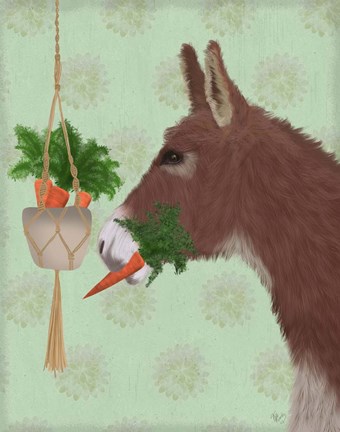 Framed Donkey Lunch Print