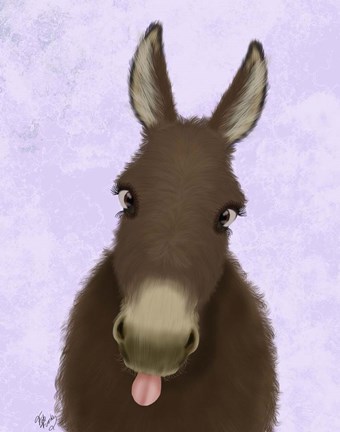 Framed Funny Farm Donkey 1 Print