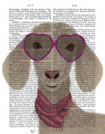 Framed Goat Heart Glasses Book Print Print