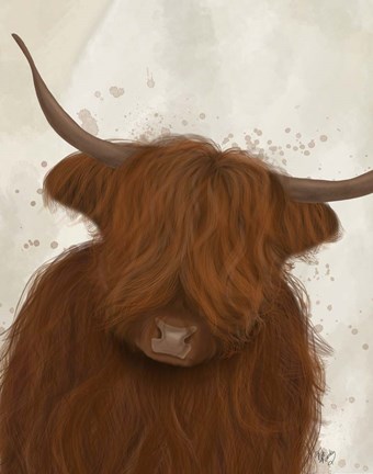 Framed Highland Cow 3, Portrait Print