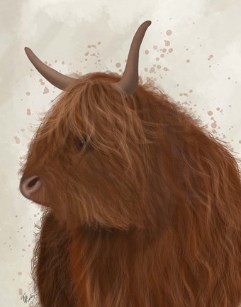 Framed Highland Cow 4, Portrait Print