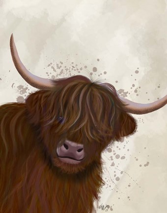 Framed Highland Cow 5, Portrait Print