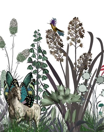 Framed Wildflower Bloom, Horse Print