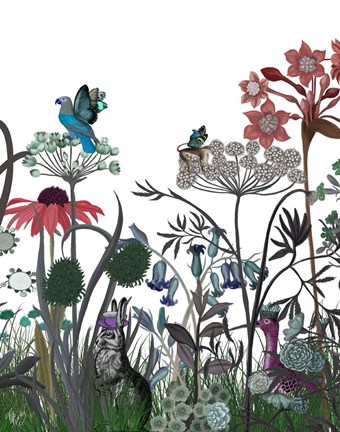 Framed Wildflower Bloom, Rabbit Print