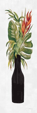 Framed Tropical Lush II on White Print